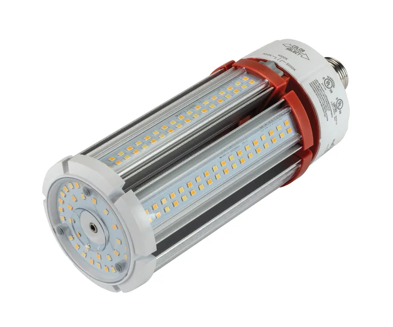 LED HID Replacement lamp feat. Power Select & Color Select. 45/36/27W, 3000/4000/5000K, 120-277V Input, E26 Base, DirectDrive