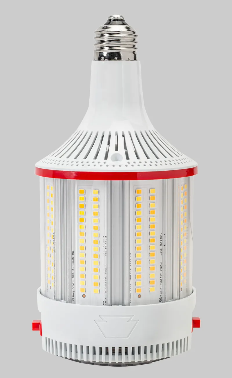 50W LED HID Replacement Lamp|Integrated cooling fan | Power Select 50/35/25W | Color Select 30/40/50K | E26 base | 80 CRI |120-277V Input