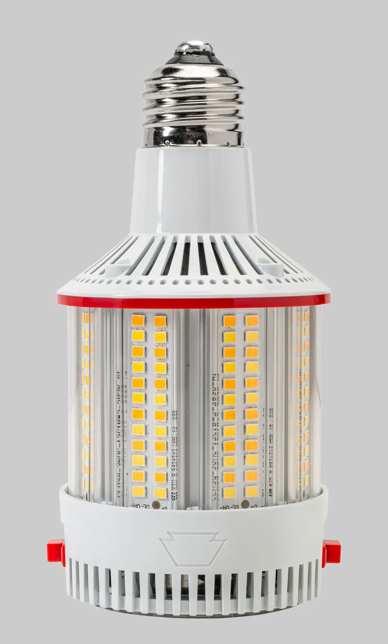 35W LED HID Replacement Lamp|Integrated cooling fan | Power Select 35/27/20W | Color Select 30/40/50K | E26 base | 80 CRI |120-277V Input