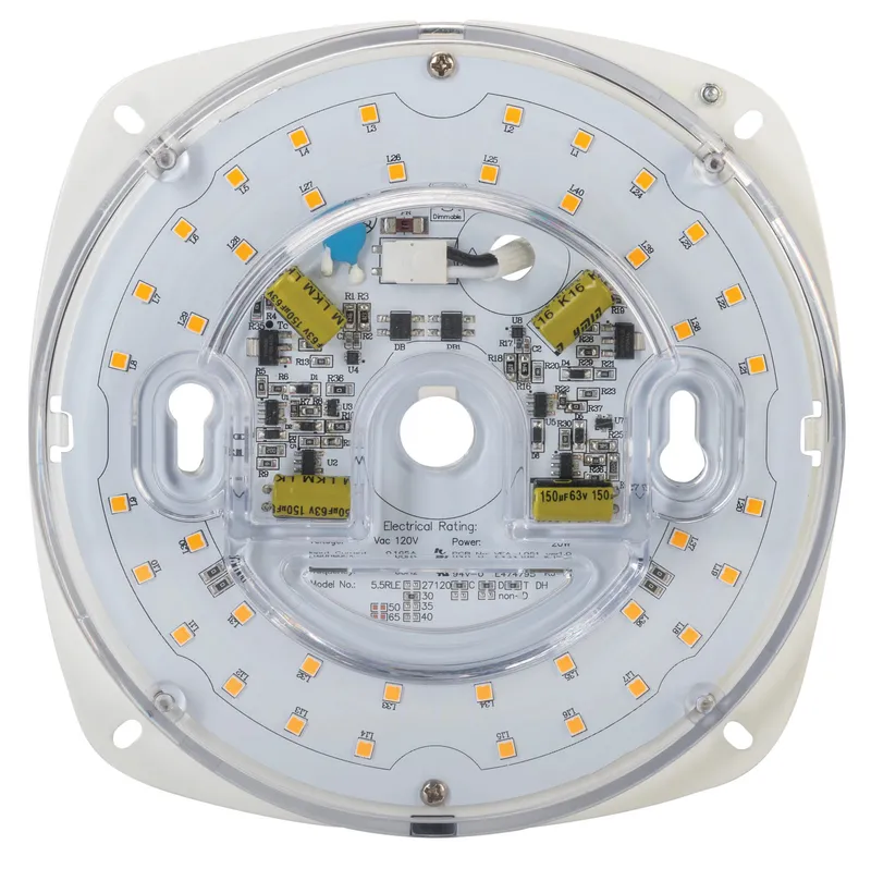 AC LED Light Engine, 4" Round, 17W, 90 CRI, 5000K, 120V Input, Phase Control Dimming, Individual Pack