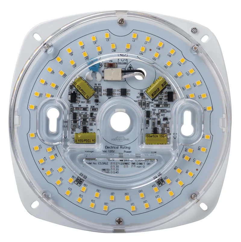 AC LED Light Engine, 5.5" Round, 16W, 80 CRI, 5000K, 120V Input, Phase Control Dimming, Individual Pack