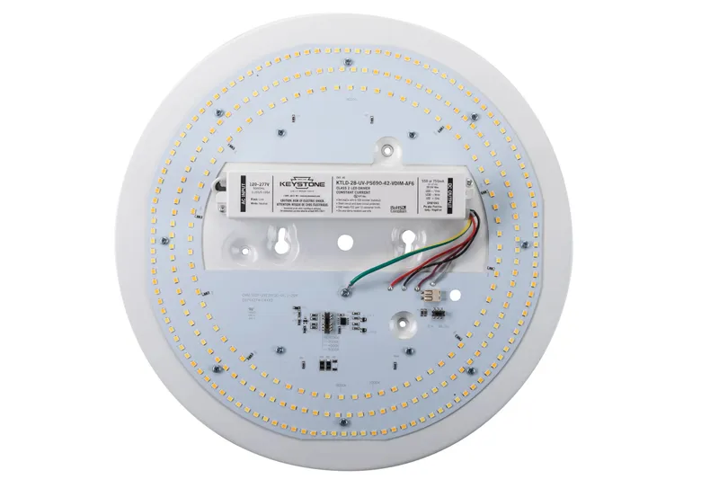 LED Retrofit Kit, 13in Circular Pan, 120-277V Input, 0-10V Dimming, Power Selectable between 21W and 28.5W, Color Selectable between 3,000K, 3500K, 4000K, and 5,000K