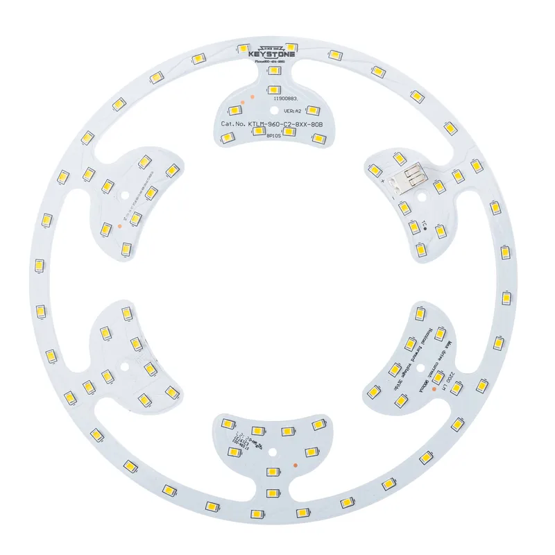 LED Module, 960mA Max, Circular, 8" Nominal Ring, 800 Series, 2700K, 80 LED's
