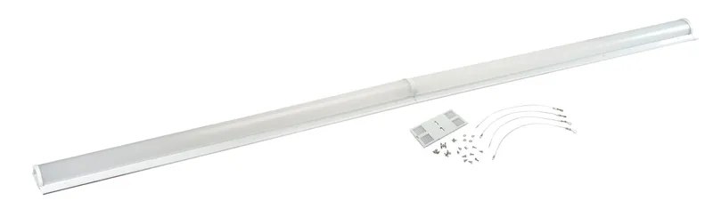 8ft LED Strip Retrofit feat. Power Select & Color Select, 55/46/35W, 120-277V Input, 3500/4000/5000K, Frosted Lens, 0-10V Dimming (TWO - 4FT SECTIONS)