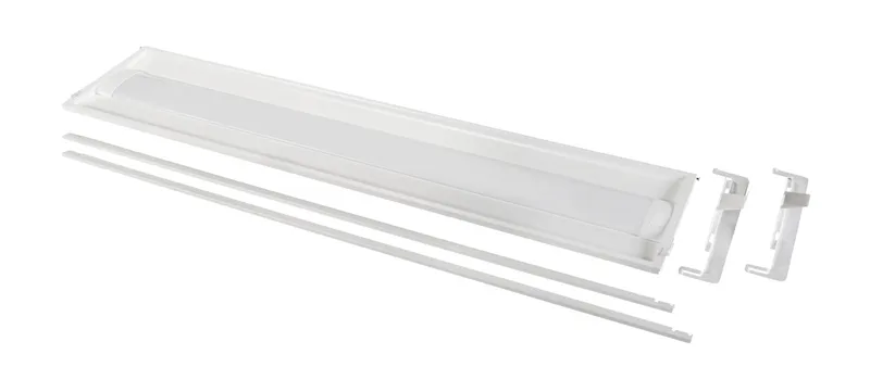 1x4 LED Center Basket Doorframe Retrofit |Power Select 35/30/24W & Color Select 3500/4000/5000K | 120-277V Input |Frosted Curved Lens | 0-10V Dimming | 12V Aux + Dim to off | KO for KTSL-FC5 | 2pcs Carton