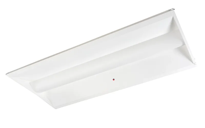 2x4 LED Center Basket Doorframe Retrofit feat. Power Select & Color Select, 30/25/20W, 120-277V Input, 3500/4000/5000K, Frosted Lens, 0-10V Dimming. Factory Installed SmartLoop Fixture Controller w/ PIR sensor