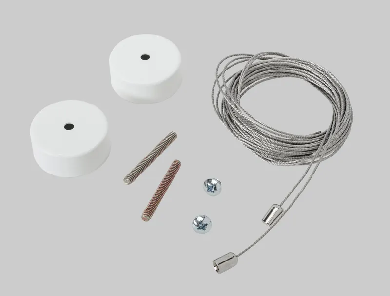 Masonry Cable Hanging Kit, suitable for concrete and masonry ceiling installations (lag sheild not included.)