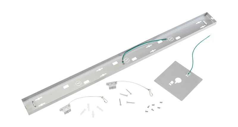Surface Mounting Kit for 3' Series A Linear Arch Fixtures. Silver