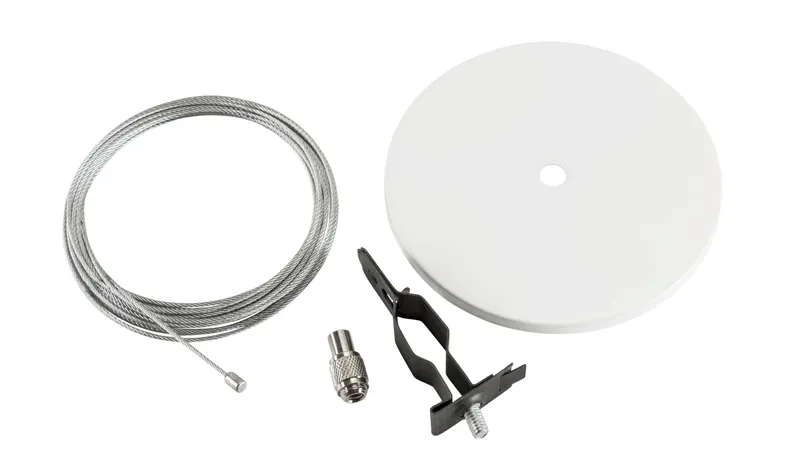 Canopy Cover Non-Feed Kit, T-Bar Mount | 5" Circular | White