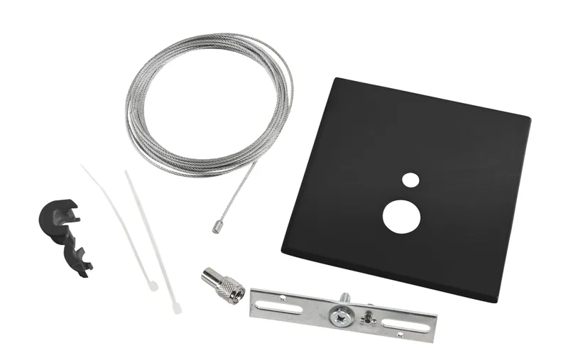 Canopy Cover Feed Kit, J-Box Mount | 5" Square | Black