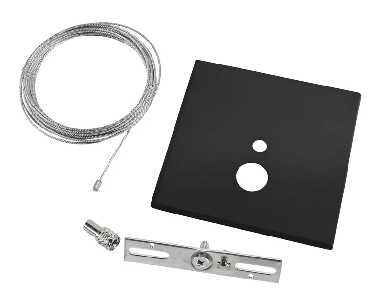 Canopy Cover Non-Feed Kit, J-Box / Stud Mount | 5" Square | Black