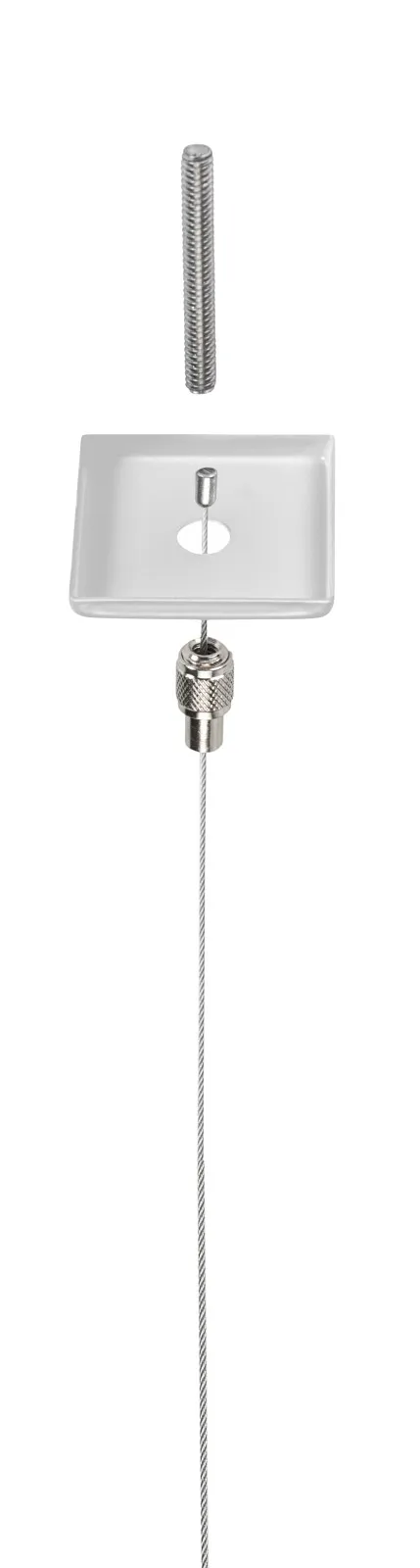 Universal Canopy Cover Non-Feed Kit. J-Box/Stud/T-Bar/Drywall/Masonry Mount. 2" & 5" Circular Covers | 2 piece & 1 piece coupler | Silver. No Aircraft Cable included (re-use aircraft cable supplied with each fixture.)