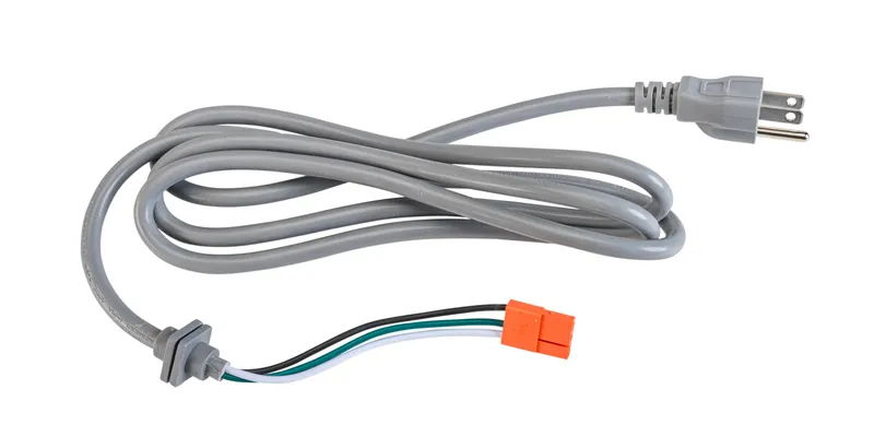10' Input Power Cord, 18/5, Silver