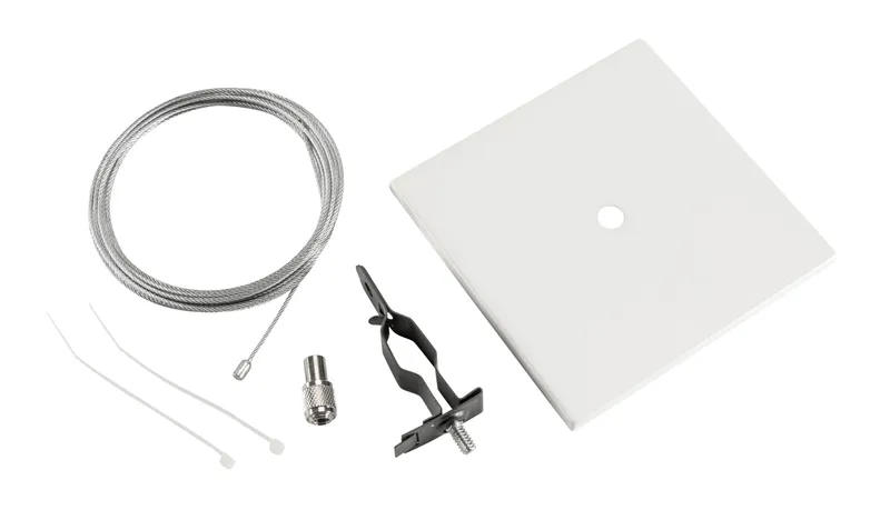 Canopy Cover Non-Feed Kit, T-Bar Mount | 5" Square| White