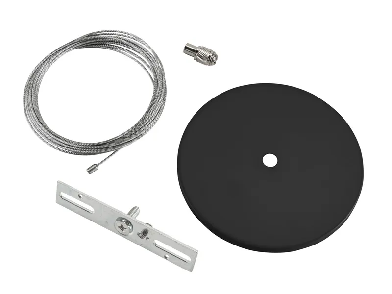 Canopy Cover Non-Feed Kit, J-Box / Stud Mount | 5" Circular | Black