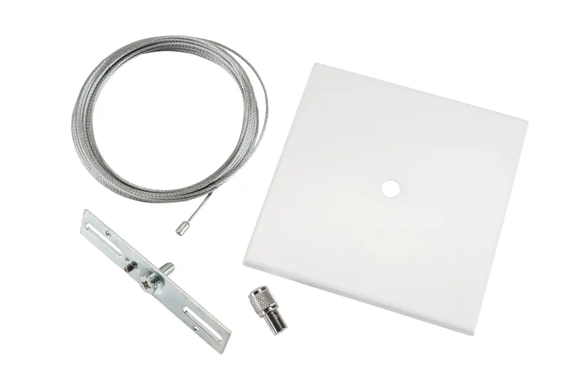 Canopy Cover Non-Feed Kit, J-Box / Stud Mount | 5" Square | White