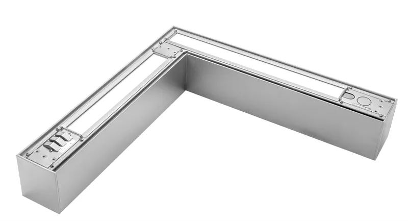 Linear Arch Fixture with Direct & Indirect Lighting | L | Power and Color Selectable| Silver | 0-10V DIM with 12v AUX | Including (2) aircraft hanging cables, (1) End to End Linking Bracket