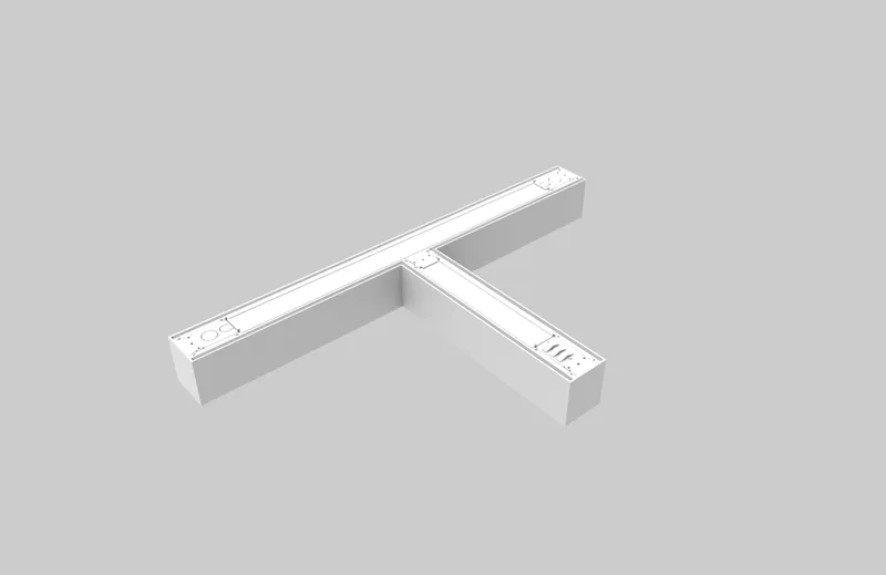 Linear Arch Fixture with Direct & Indirect Lighting | T | Power and Color Selectable| White | 0-10V DIM with 12v AUX | Including (2) aircraft hanging cables, (2) End to End Linking Bracket