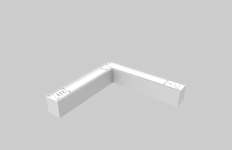 Linear Arch Fixture with Direct & Indirect Lighting | L | Power and Color Selectable| White | 0-10V DIM with 12v AUX | Including (2) aircraft hanging cables, (1) End to End Linking Bracket