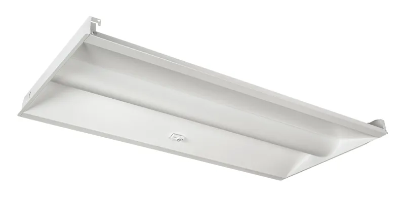 2x4 LED Center Basket Troffer feat. Power Select & Color Select, 30/25/20W, 120-277V Input, 3500/4000/5000K, Frosted Lens, 0-10V Dimming. Factory Installed SmartLoop Fixture Controller w/ PIR sensor