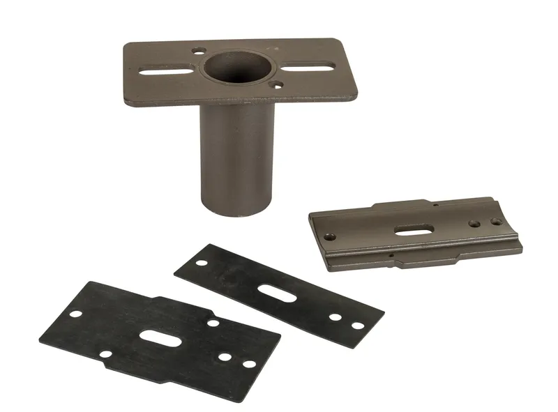 Pole Mount Tenon, Single 2 3/8", Side Mount for Round Pole, Bronze