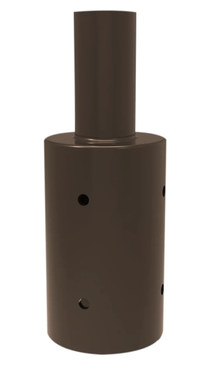 Pole Mount Single 2 3/8" Tenon, Top Mount Vertical for 4" Round Pole, Bronze
