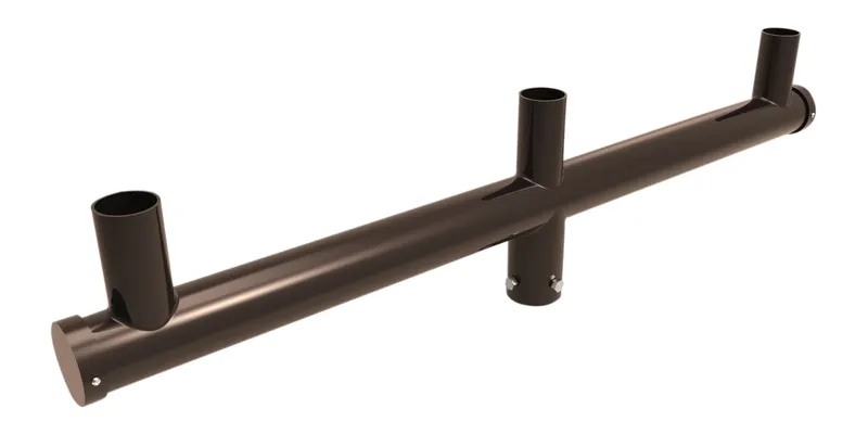 Triple Bull Horn, In Line 180 Deg, Slips over 2 3/8" Tenon, Bronze