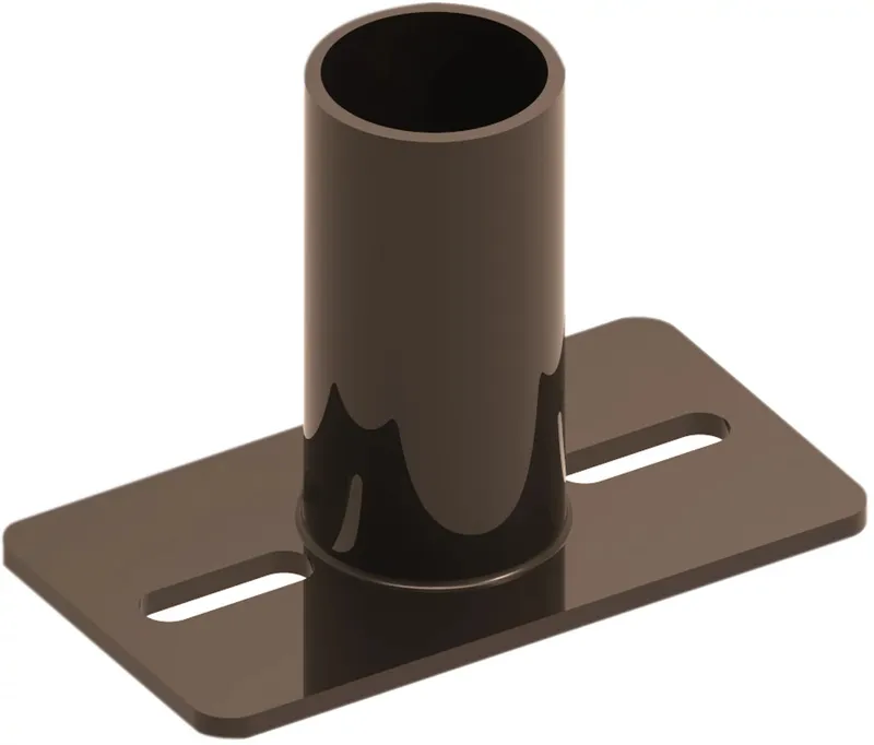 Pole Mount Tenon, Single 2 3/8", Side Mount for Square Pole, Bronze
