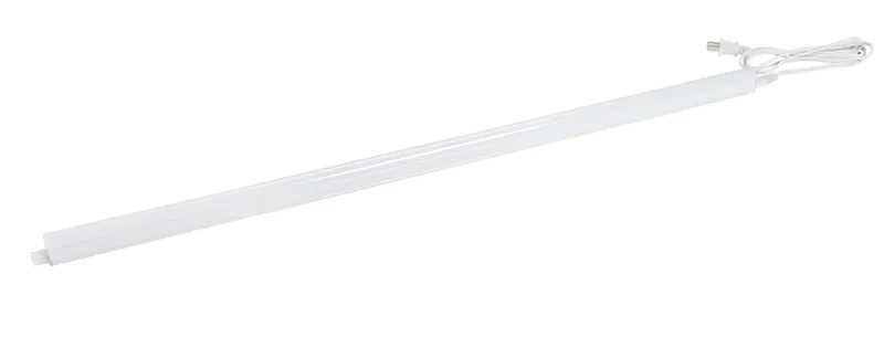 Integrated T5 LED Fixture, 12W, 35" long, 4000K, Linkable. 120V Input. Individually Packaged with 9.5" Linking Cable and 60" 2-Prong Power Cord