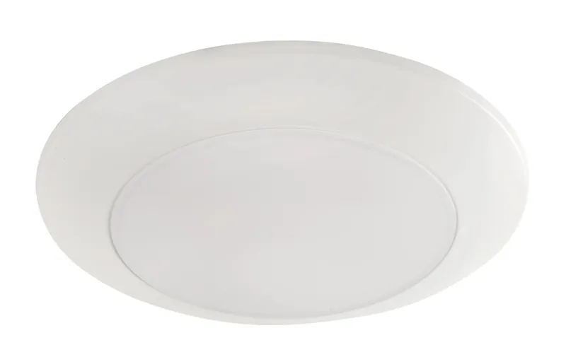 6in Circular LED Residential Retrofit Disk Light. 120V Input, 15W, Color Select 2700/3000/3500/4000/5000K, 1230 lumens, 90 CRI, TRIAC Dimming