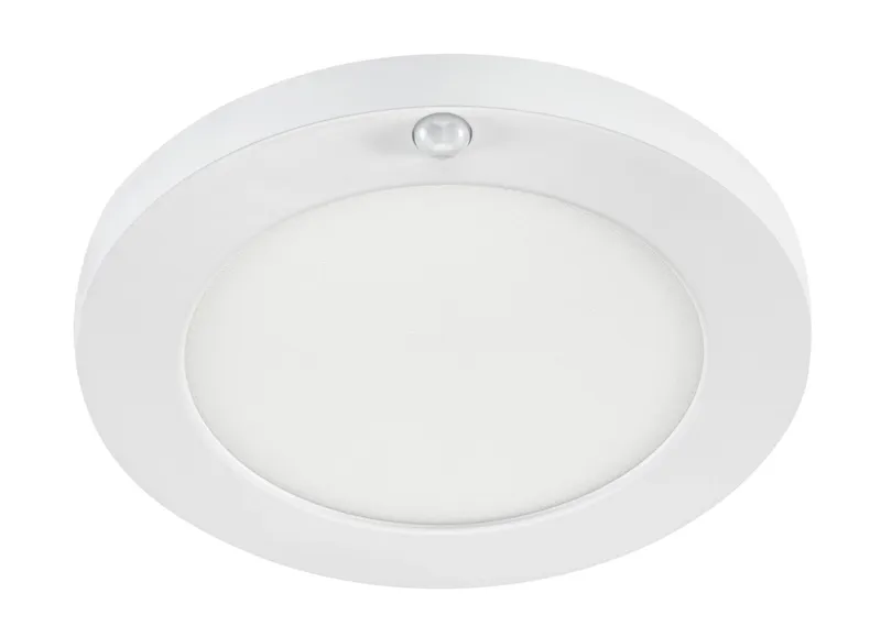 7" Round LED Closet Rated Surface Mount Downlight with Integrated PIR Sensor | Power Select 10/8W | Color Select 2700/3000/3500/4000/5000K | 120-277V Input | 90 CRI | Non-dimmable