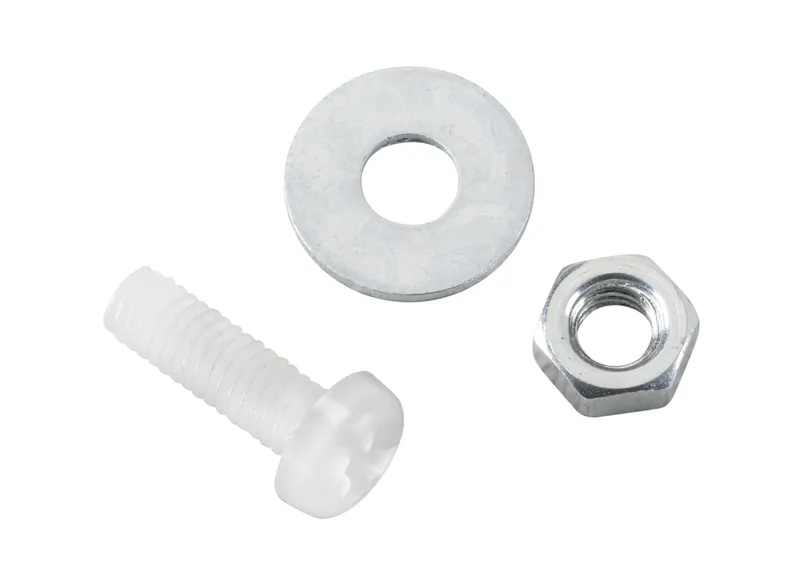 Plastic screw for securing EM pack to vaportight fixture