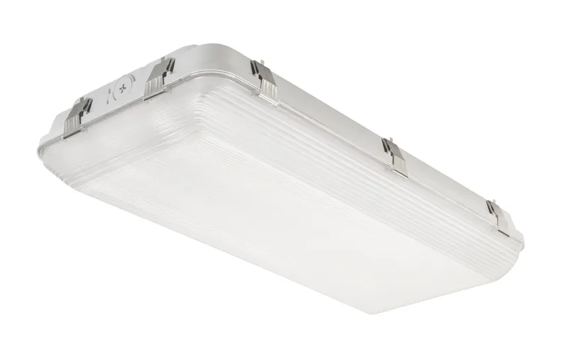 2ft Vapor Tight High Bay Fixture | Wide Body | Power Select & Color Select | 105/90/65W | 120-277V Input | 3500/4000/5000K | Frosted Lens | 0-10V Dimming with built in sensor receptacle | 10kV Surge