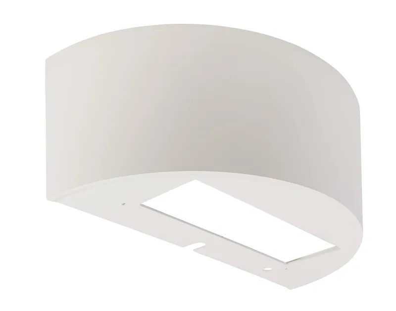 Half moon shell. White. Used on series 5 full cutoff wall packs