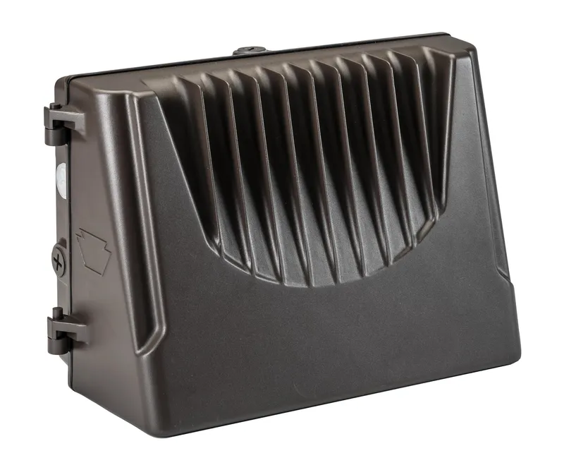 40W LED Wall Pack, Full Cutoff Medium Housing. 120-277V Input, 4000K, 0-10V Dimmable. Wide Angle Dist Pattern, Standard Bronze Housing
