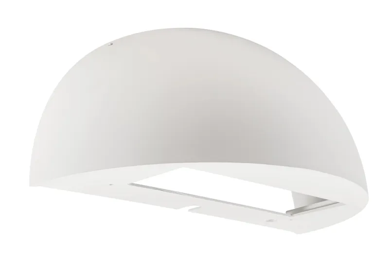 Quarter sphere shell. White. Used on series 5 full cutoff wall packs