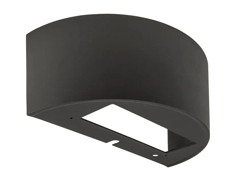 Half moon shell. Black. Used on series 5 full cutoff wall packs