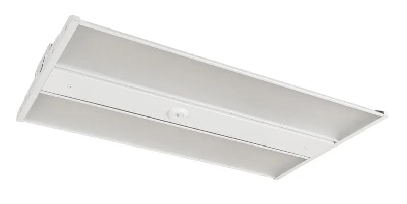 Linear LED Highbay featuring Power and Color Select, 2ft Long, 105W/90W/65W, 120-277V Input, Frosted Lens, 4000K/5000K, 0-10V Dimmable, Premium Series, White Box