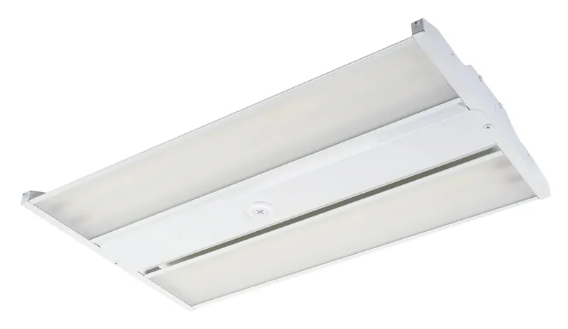 115W LED Highbay, 1.5ft Long, 120-277V Input, Frosted Lens, 4000K, 0-10V Dimmable, Premium Series, Generation 2. White Box Program.
