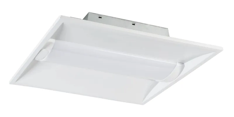 2x2 LED Center Basket Troffer|Power Select 24/18/15W | Color Select 3500/4000/5000K | 120-277V Input |Frosted Curved Lens | 0-10V Dimming | 12V Aux + Dim to off | KO for KTSL-FC5 | White Box Program