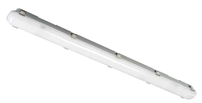4ft Vapor Tight Fixture feat. Power Select & Color Select, 44/28/18W, 120-277V Input, 3500/4000/5000K, Frosted Lens, 0-10V Dimming. White Box Program.