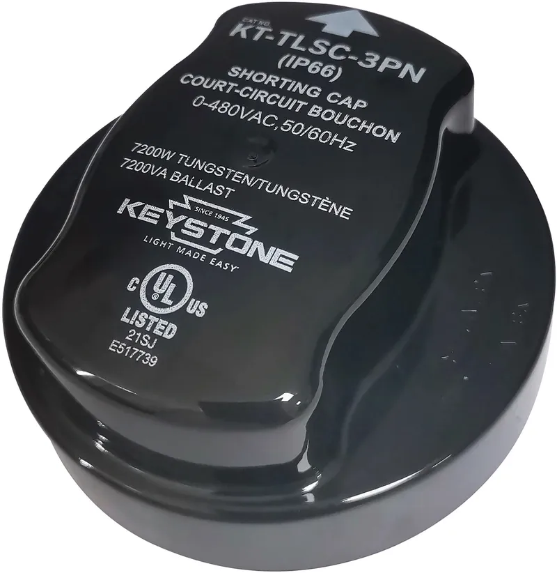 NEMA Type 3-Pin Twist Lock Shorting Cap 0-480V