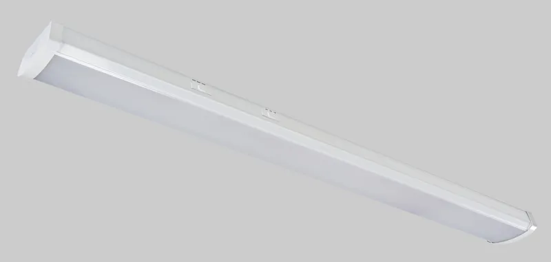 4ft Wrap Fixture | Power Select & Color Select | Series B | 44/28/18W | 120-277V Input | 3500/4000/5000K | Frosted Lens | 0-10V Dimming