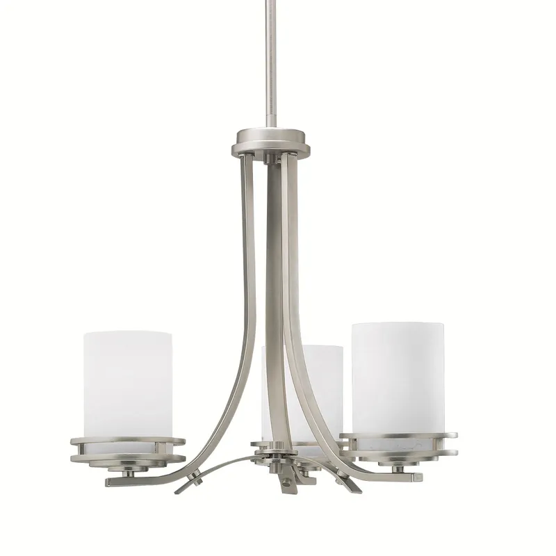Hendrik 3 Light 19 inch Brushed Nickel Chandelier 1 Tier Small Ceiling Light, 1 Tier Small