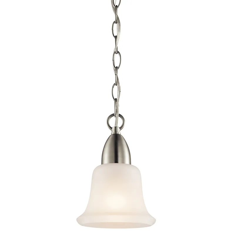 Nicholson 1 Light 6 inch Brushed Nickel Mini Pendant Ceiling Light