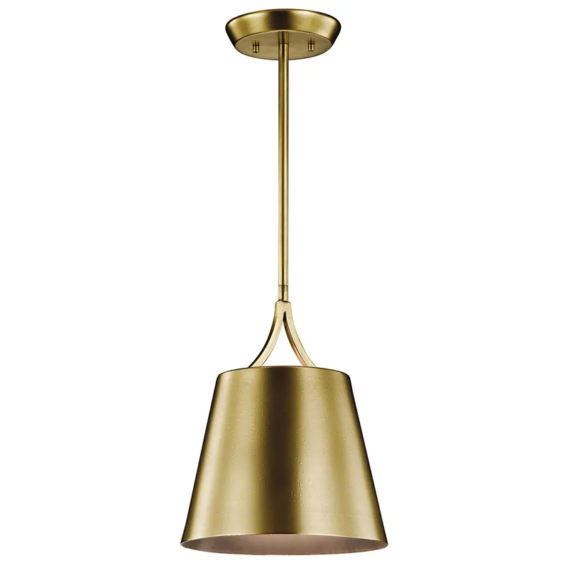 Maclain 1 Light 10 inch Natural Brass Mini Pendant Ceiling Light