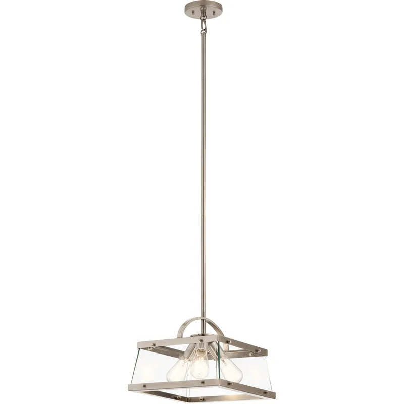 Darton 3 Light 13.75 inch Classic Pewter Pendant/Semi Flush Ceiling Light