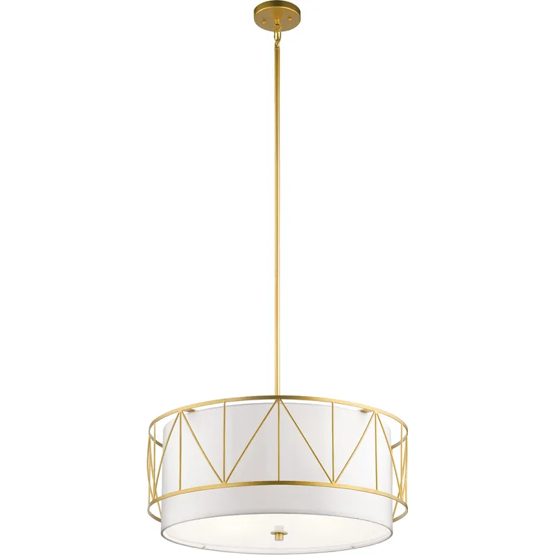 Birkleigh 4 Light 24 inch Classic Gold Pendant Ceiling Light