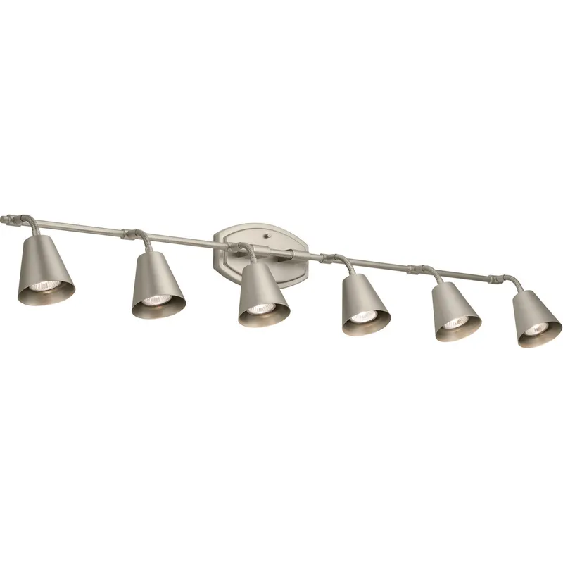 Sylvia 6 Light 120 Satin Nickel Rail Light Ceiling Light