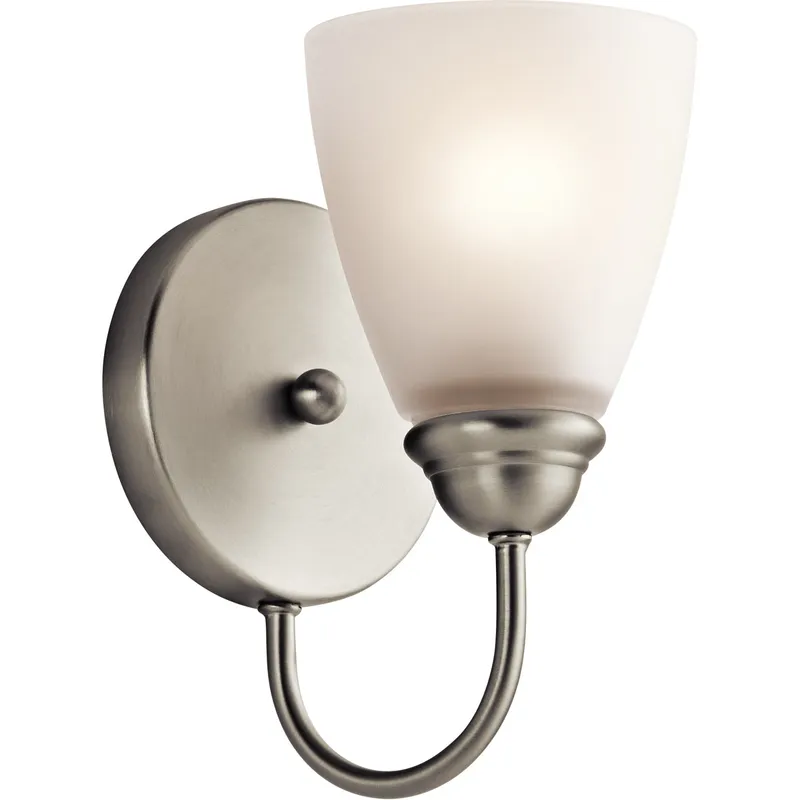 Jolie 1 Light 5 inch Brushed Nickel Wall Bracket Wall Light in Incandescent